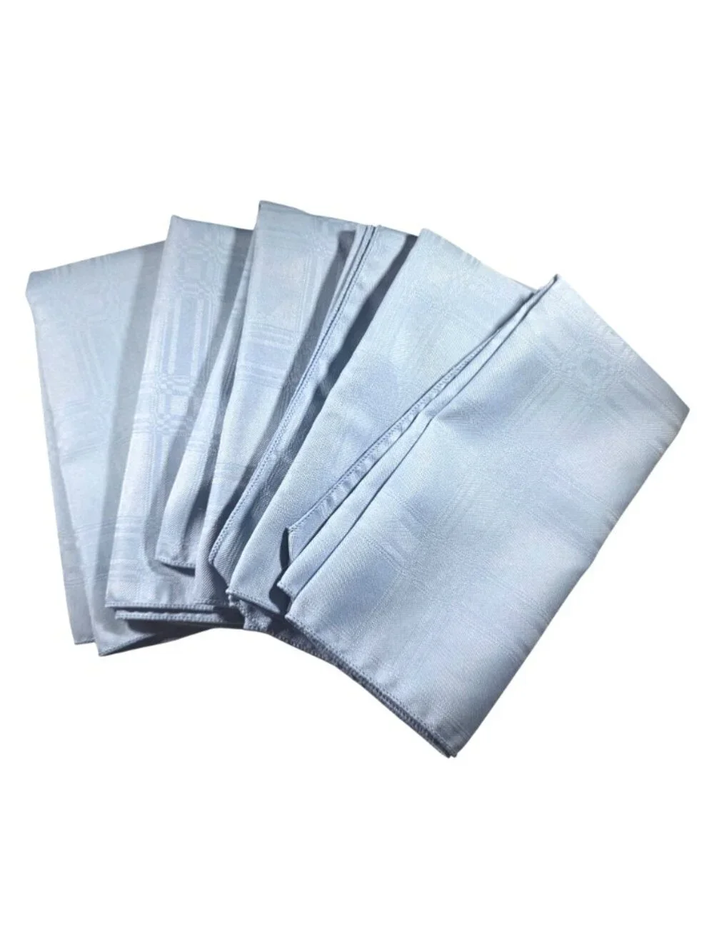 Set Of 6 cloth Napkins Blue Geometric table linen beach elegant nautical